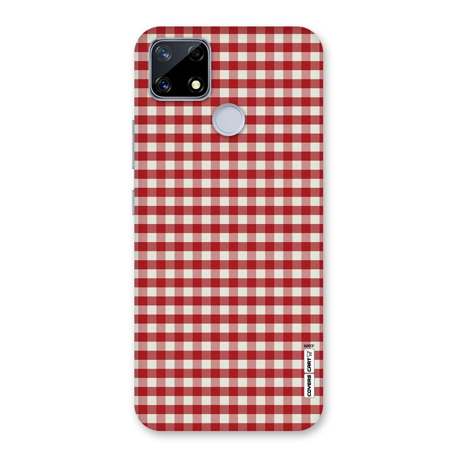 Red White Check Back Case for Realme Narzo 20