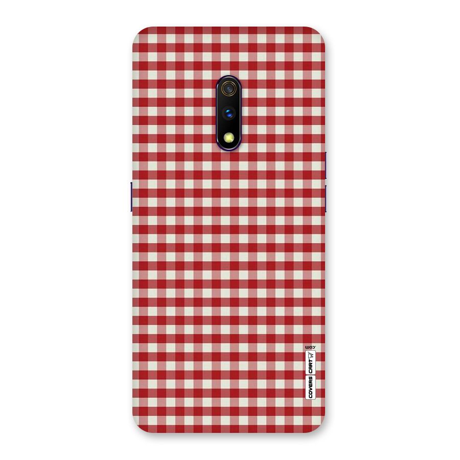 Red White Check Back Case for Realme X