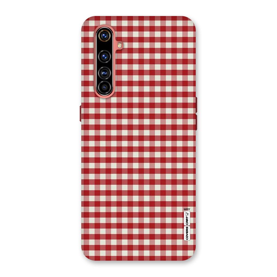 Red White Check Back Case for Realme X50 Pro