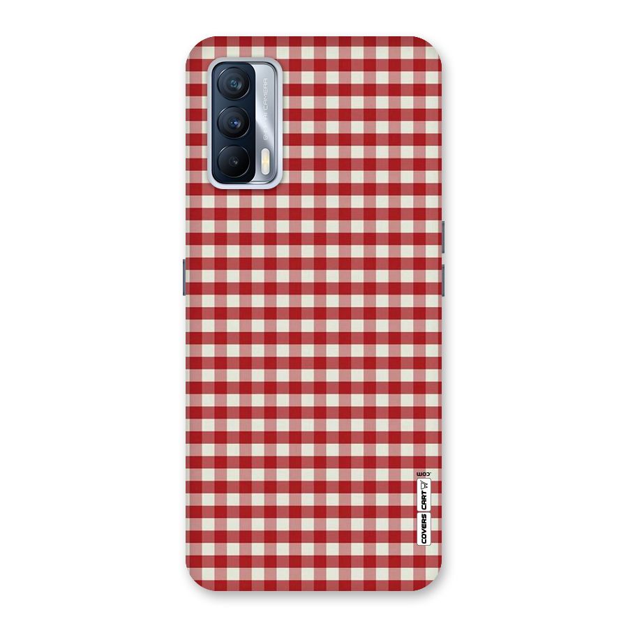Red White Check Back Case for Realme X7