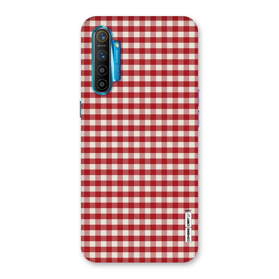 Red White Check Back Case for Realme XT