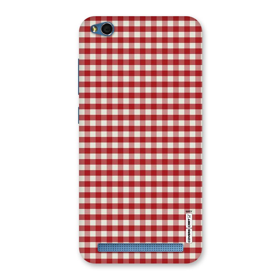 Red White Check Back Case for Redmi 5A