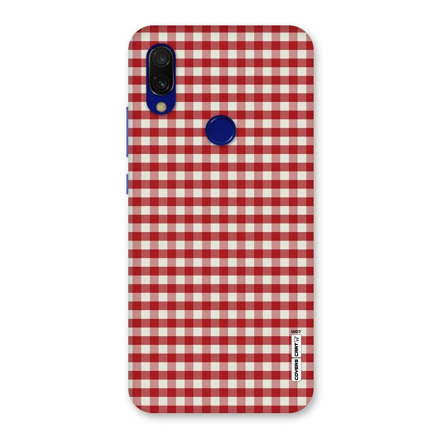 Red White Check Back Case for Redmi 7