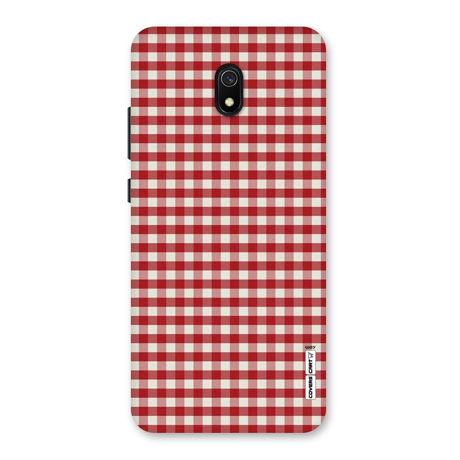 Red White Check Back Case for Redmi 8A
