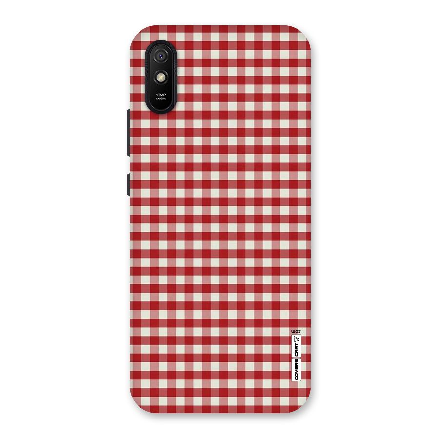 Red White Check Back Case for Redmi 9A