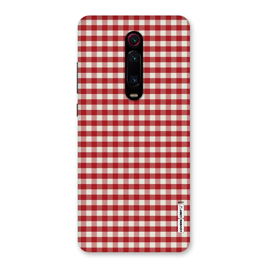 Red White Check Back Case for Redmi K20