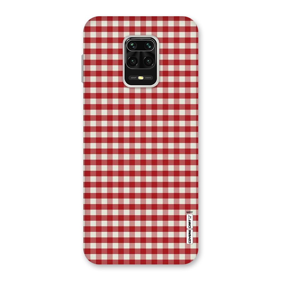 Red White Check Back Case for Redmi Note 9 Pro Max