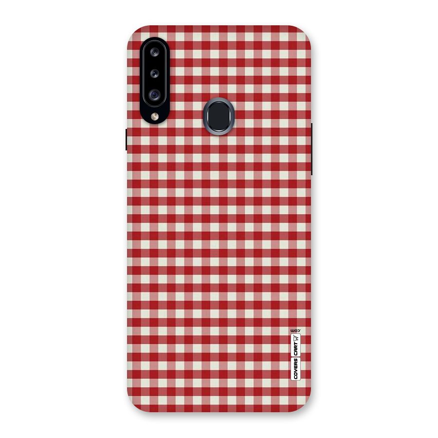 Red White Check Back Case for Samsung Galaxy A20s