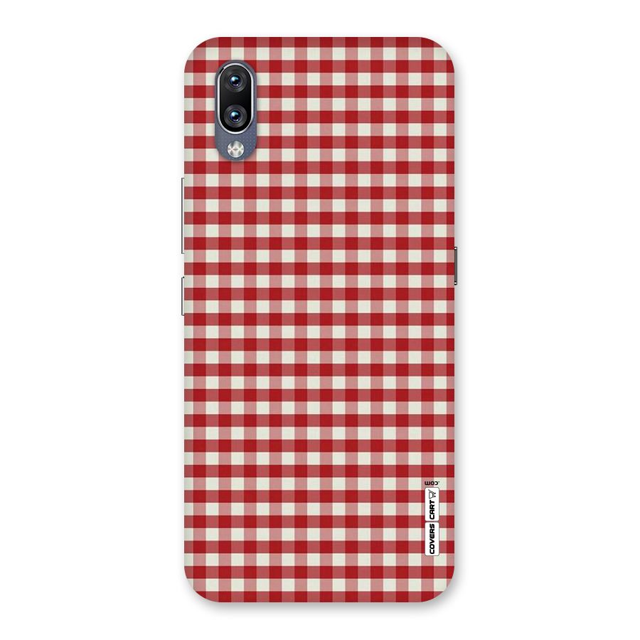 Red White Check Back Case for Vivo NEX