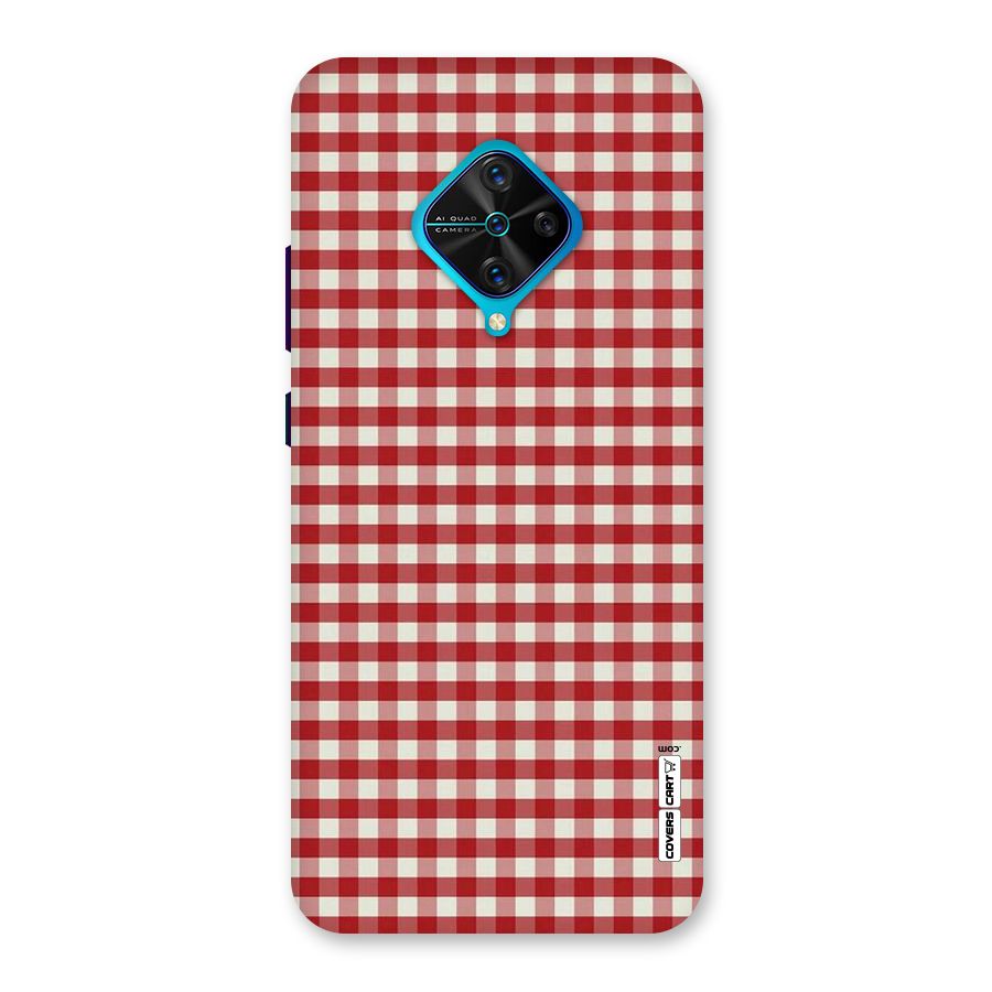 Red White Check Back Case for Vivo S1 Pro