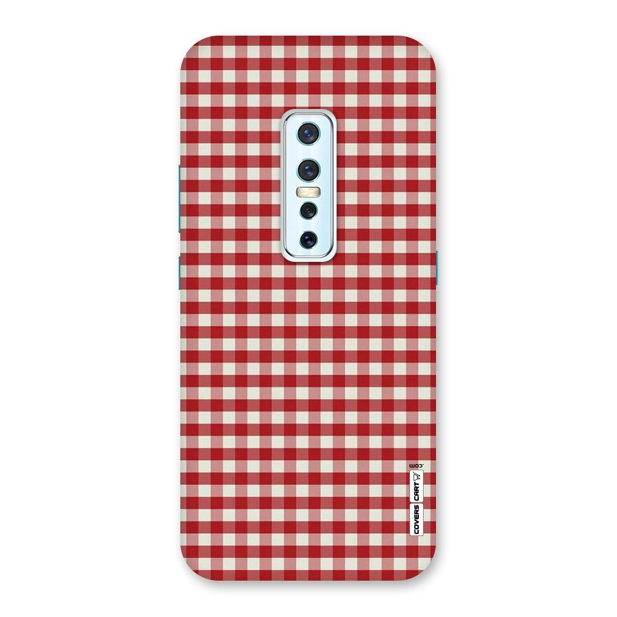 Red White Check Back Case for Vivo V17 Pro