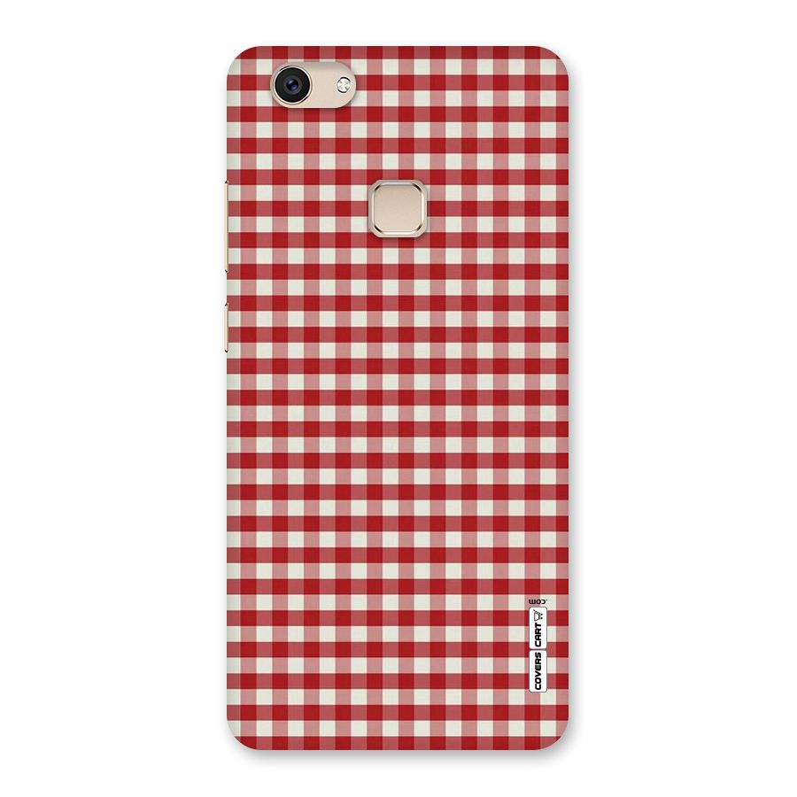 Red White Check Back Case for Vivo V7