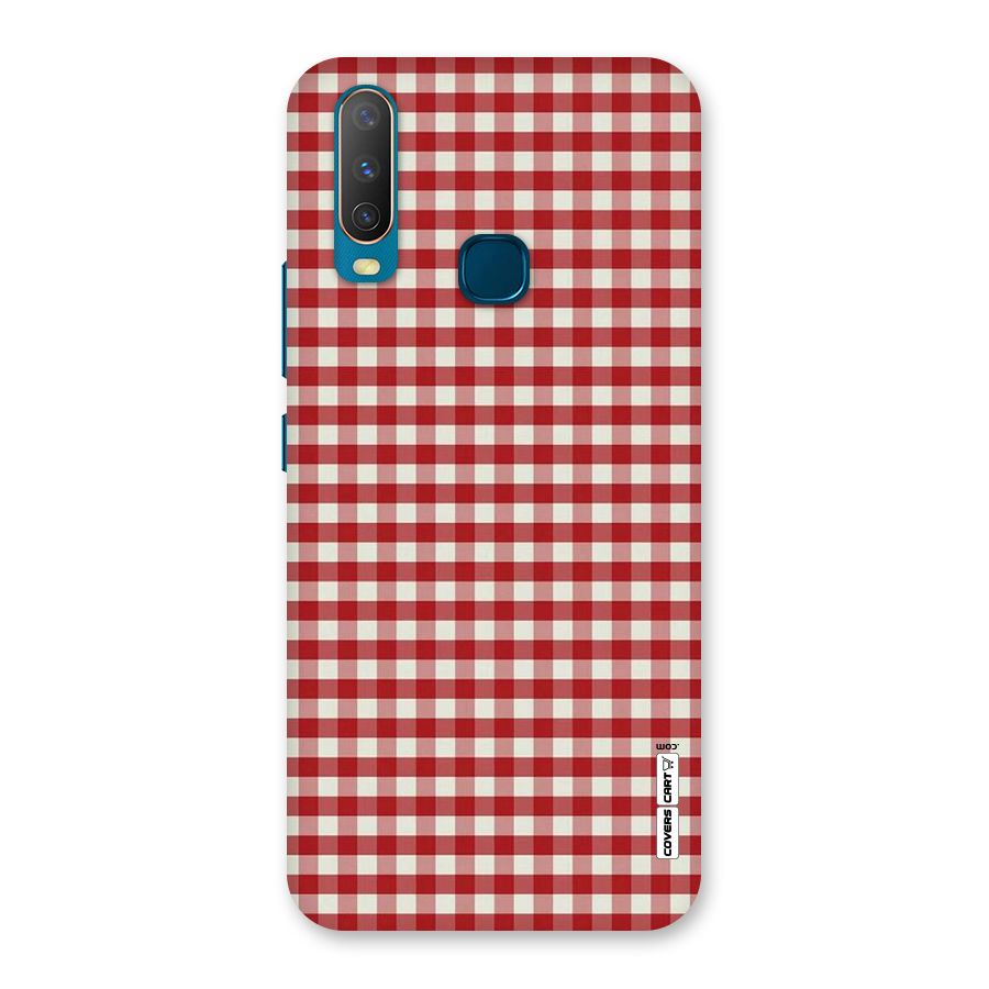 Red White Check Back Case for Vivo Y11