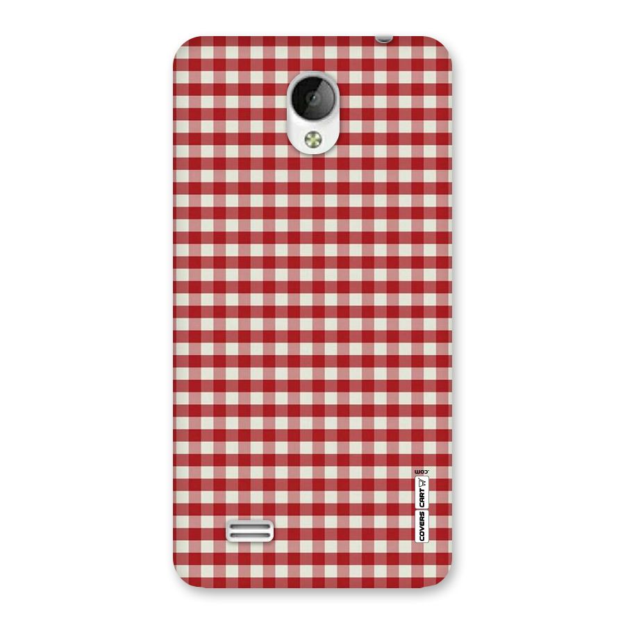 Red White Check Back Case for Vivo Y21