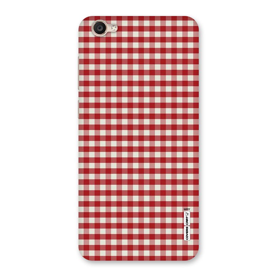 Red White Check Back Case for Vivo Y55