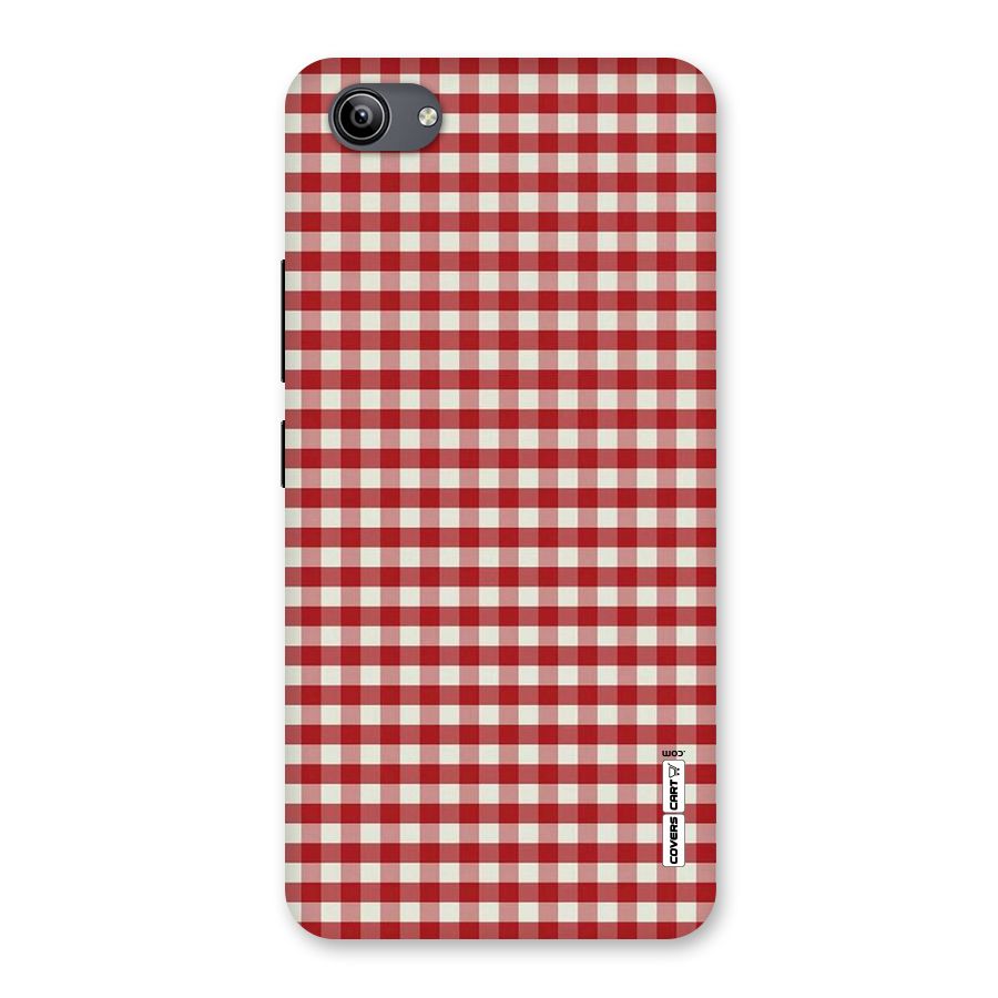 Red White Check Back Case for Vivo Y81i