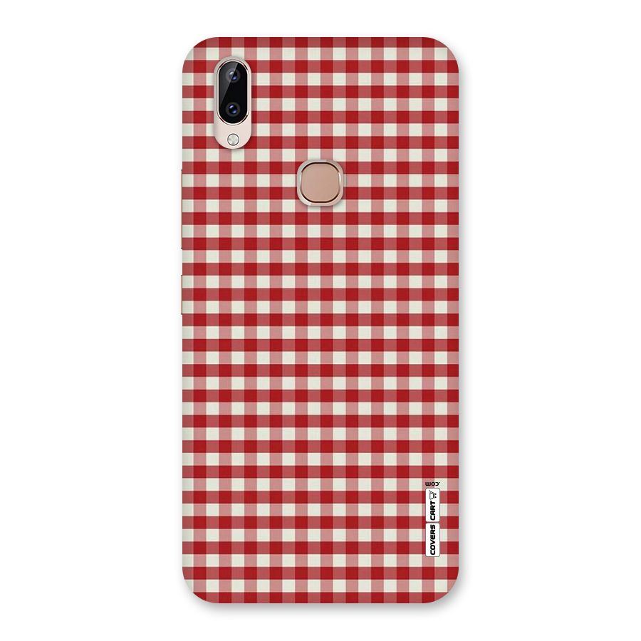 Red White Check Back Case for Vivo Y83 Pro