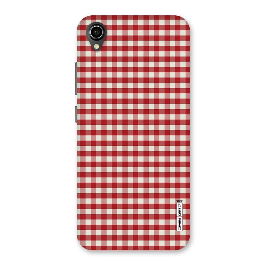 Red White Check Back Case for Vivo Y90