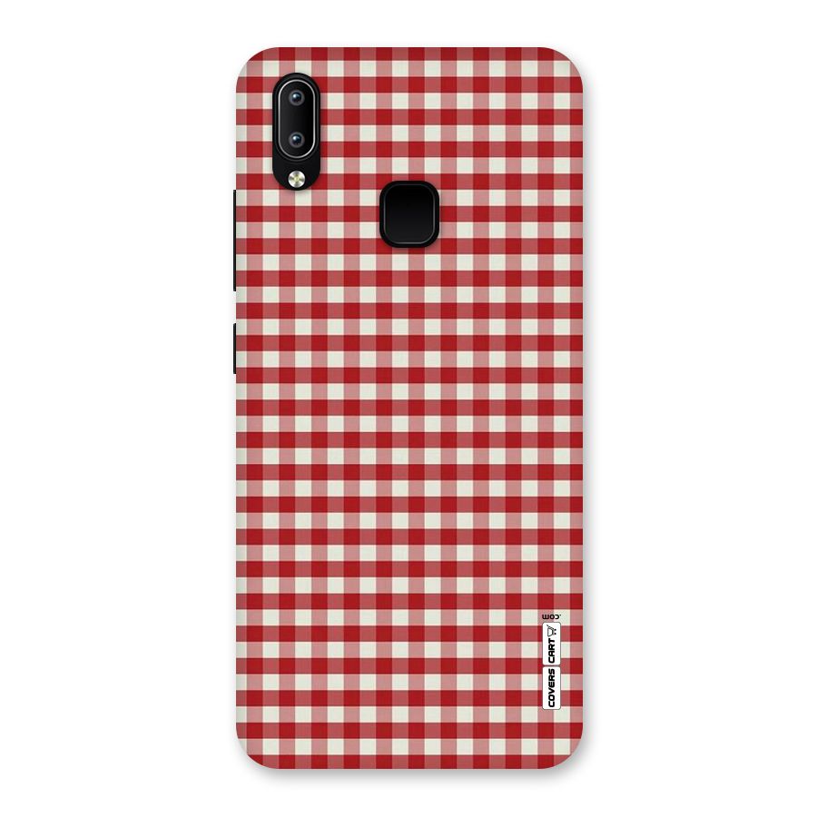 Red White Check Back Case for Vivo Y93