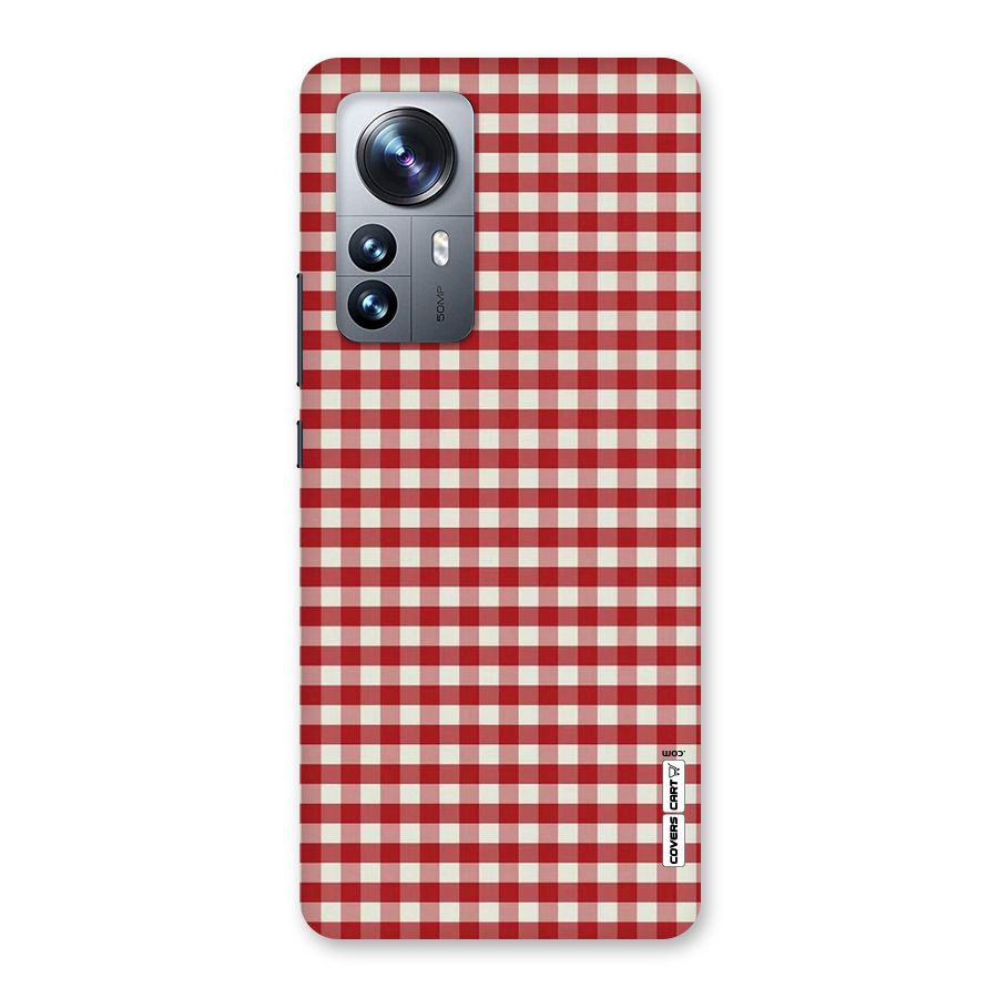 Red White Check Back Case for Xiaomi 12 Pro