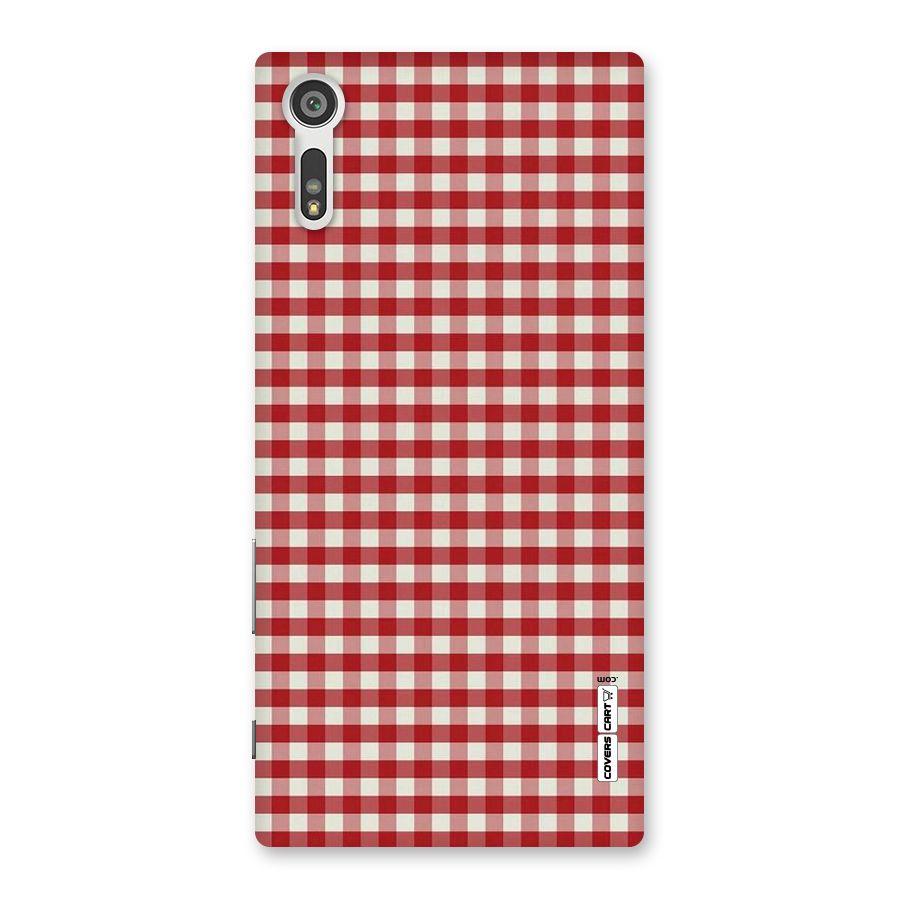 Red White Check Back Case for Xperia XZ
