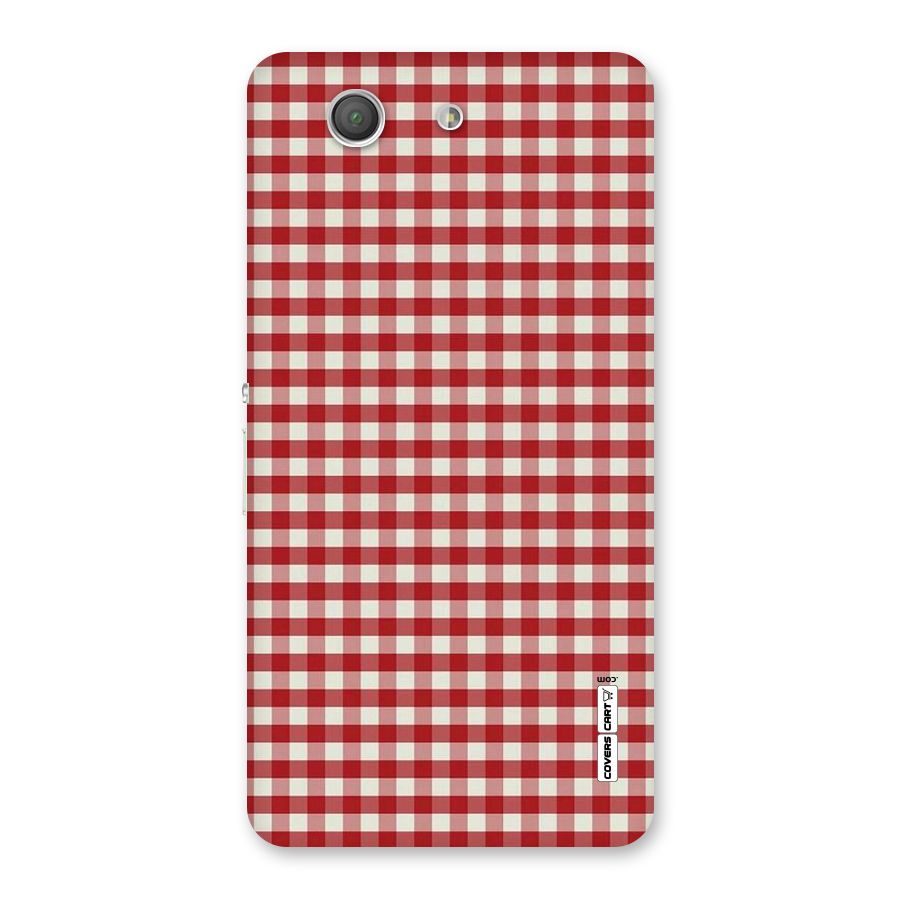 Red White Check Back Case for Xperia Z3 Compact