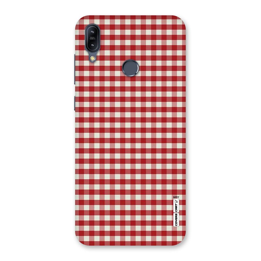 Red White Check Back Case for Zenfone Max M2
