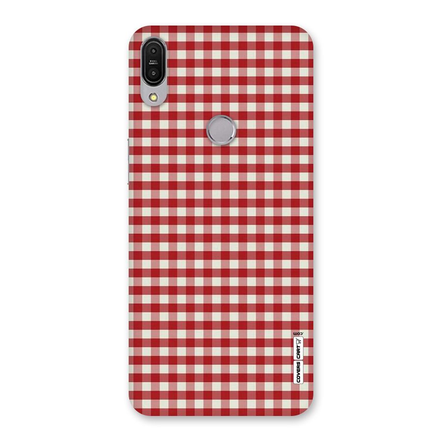Red White Check Back Case for Zenfone Max Pro M1