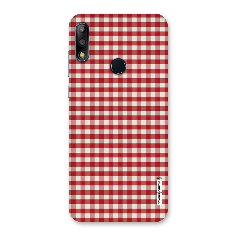 Red White Check Back Case for Zenfone Max Pro M2