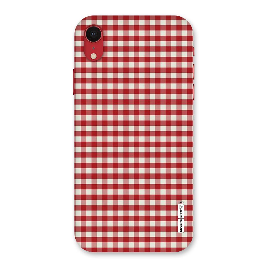 Red White Check Back Case for iPhone XR