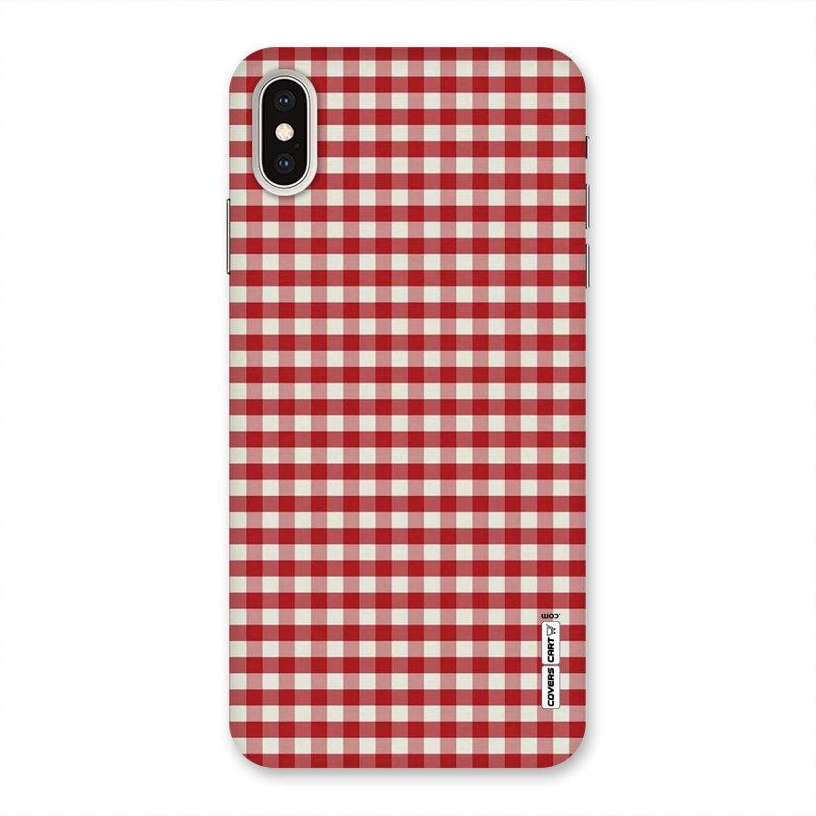 Red White Check Back Case for iPhone XS Max