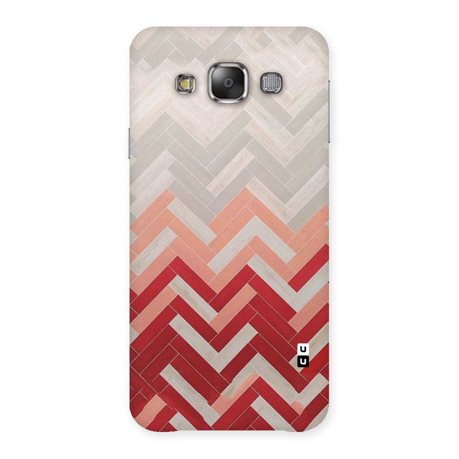 Reds and Greys Back Case for Galaxy E7