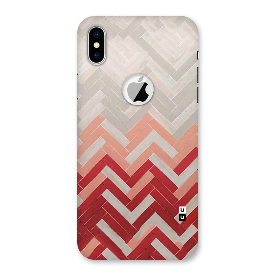 Reds and Greys Back Case for iPhone X Logo Cut
