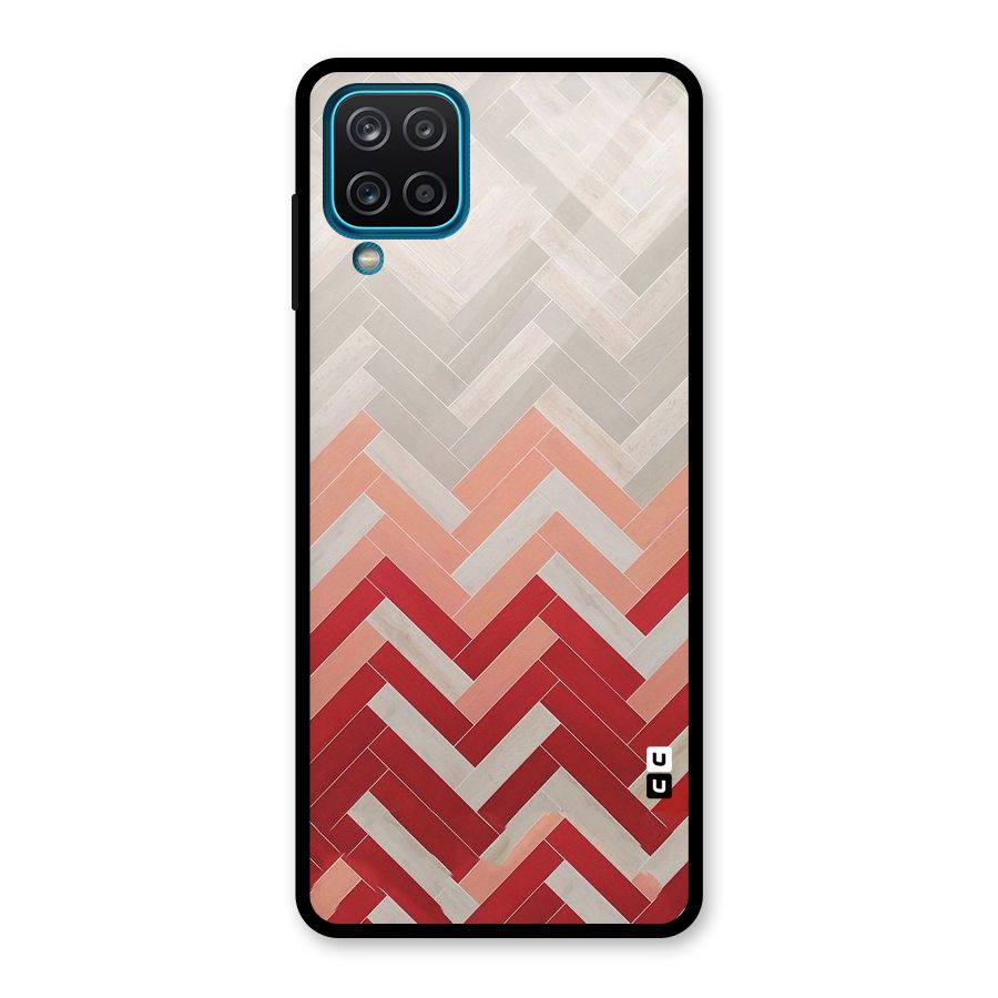 Reds and Greys Glass Back Case for Galaxy A12