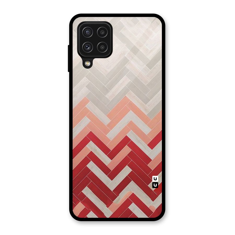 Reds and Greys Glass Back Case for Galaxy A22 4G