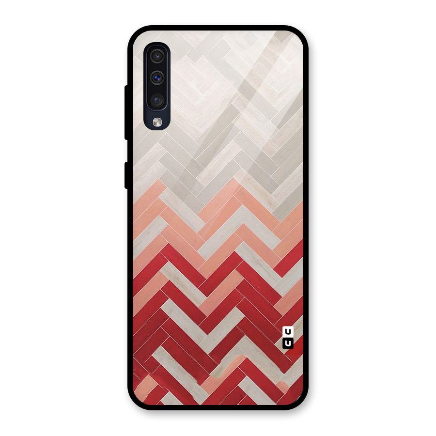 Reds and Greys Glass Back Case for Galaxy A50