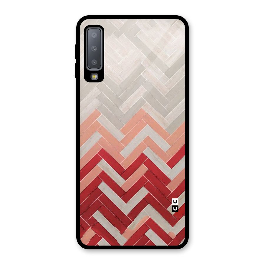 Reds and Greys Glass Back Case for Galaxy A7 (2018)