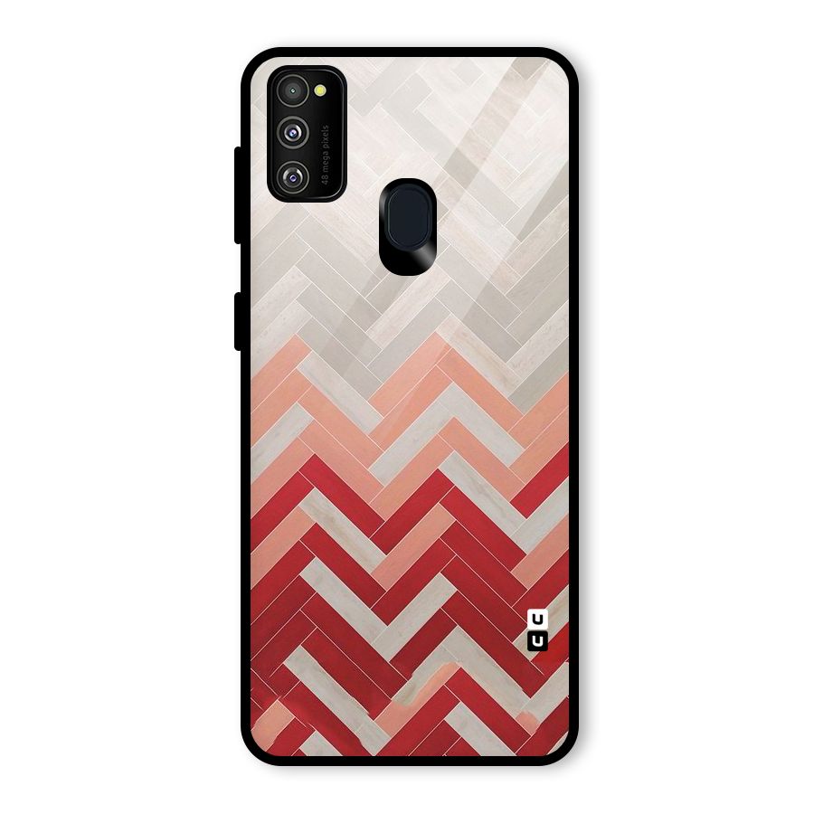 Reds and Greys Glass Back Case for Galaxy M30s