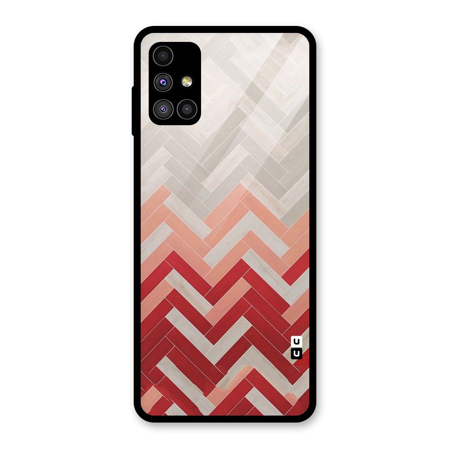 Reds and Greys Glass Back Case for Galaxy M51