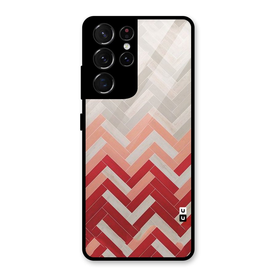 Reds and Greys Glass Back Case for Galaxy S21 Ultra 5G