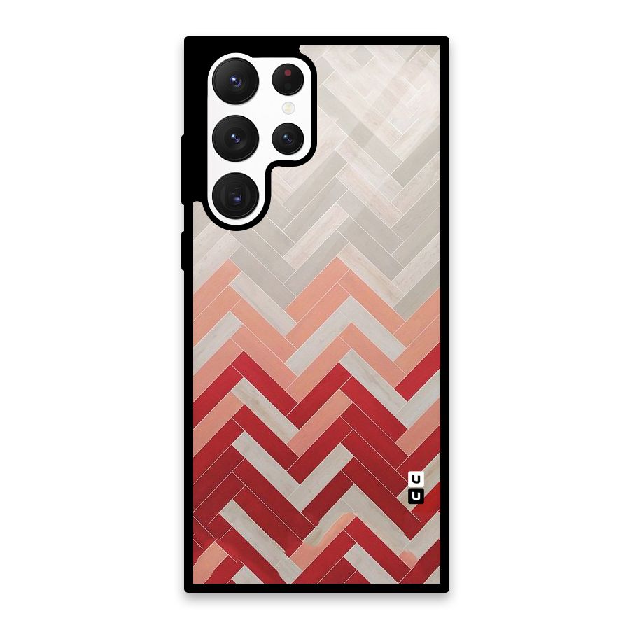 Reds and Greys Glass Back Case for Galaxy S22 Ultra 5G