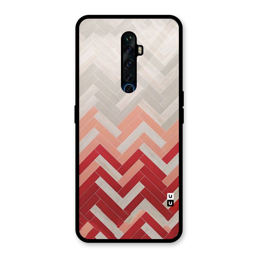 Reds and Greys Glass Back Case for Oppo Reno2 F