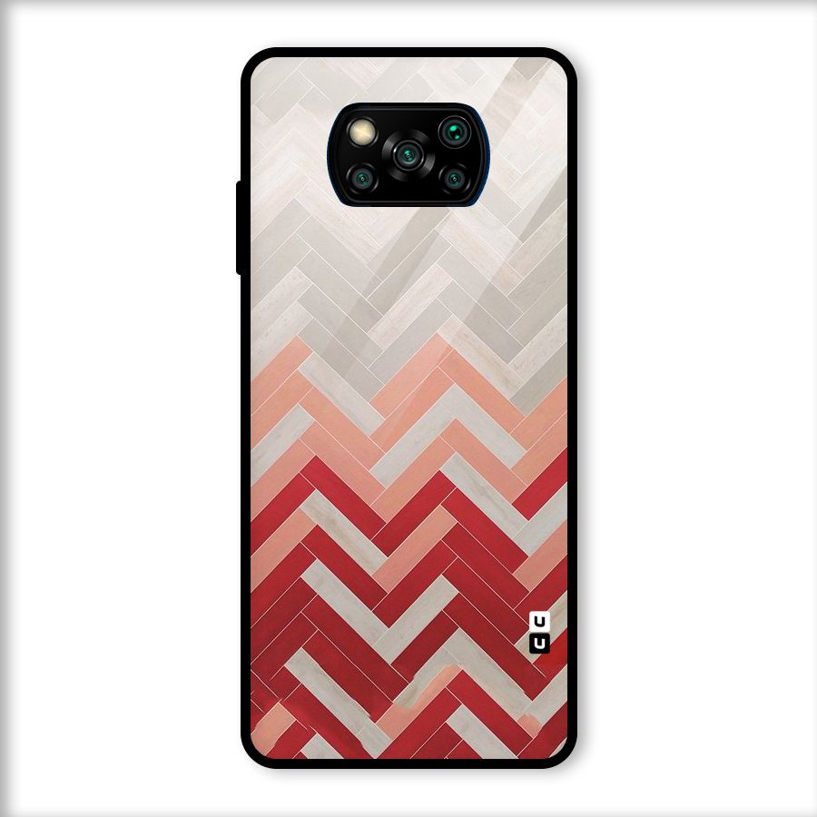 Reds and Greys Glass Back Case for Poco X3