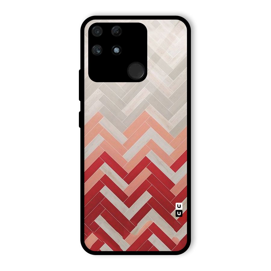 Reds and Greys Glass Back Case for Realme Narzo 50A