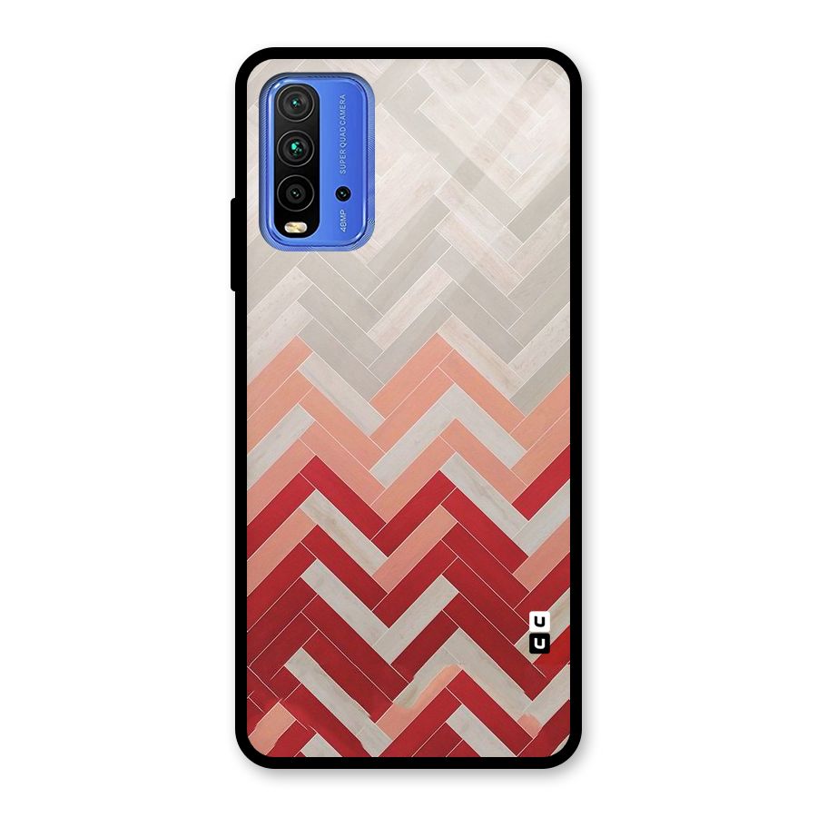 Reds and Greys Glass Back Case for Redmi 9 Power