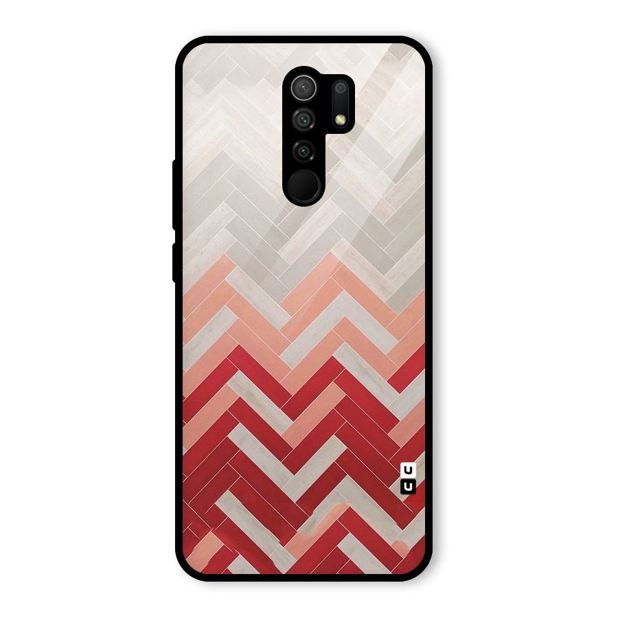 Reds and Greys Glass Back Case for Redmi 9 Prime