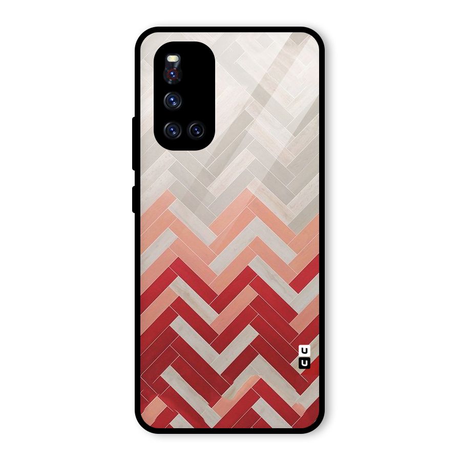 Reds and Greys Glass Back Case for Vivo V19
