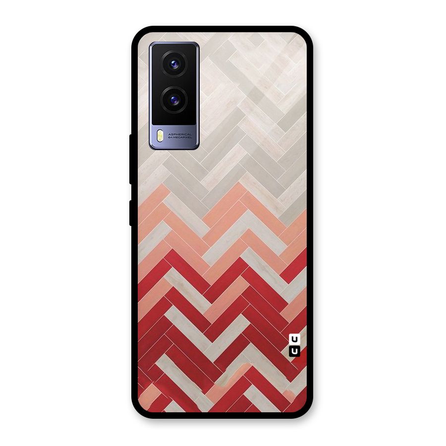 Reds and Greys Glass Back Case for Vivo V21e 5G