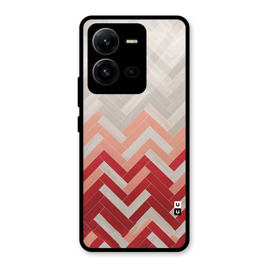 Reds and Greys Glass Back Case for Vivo V25