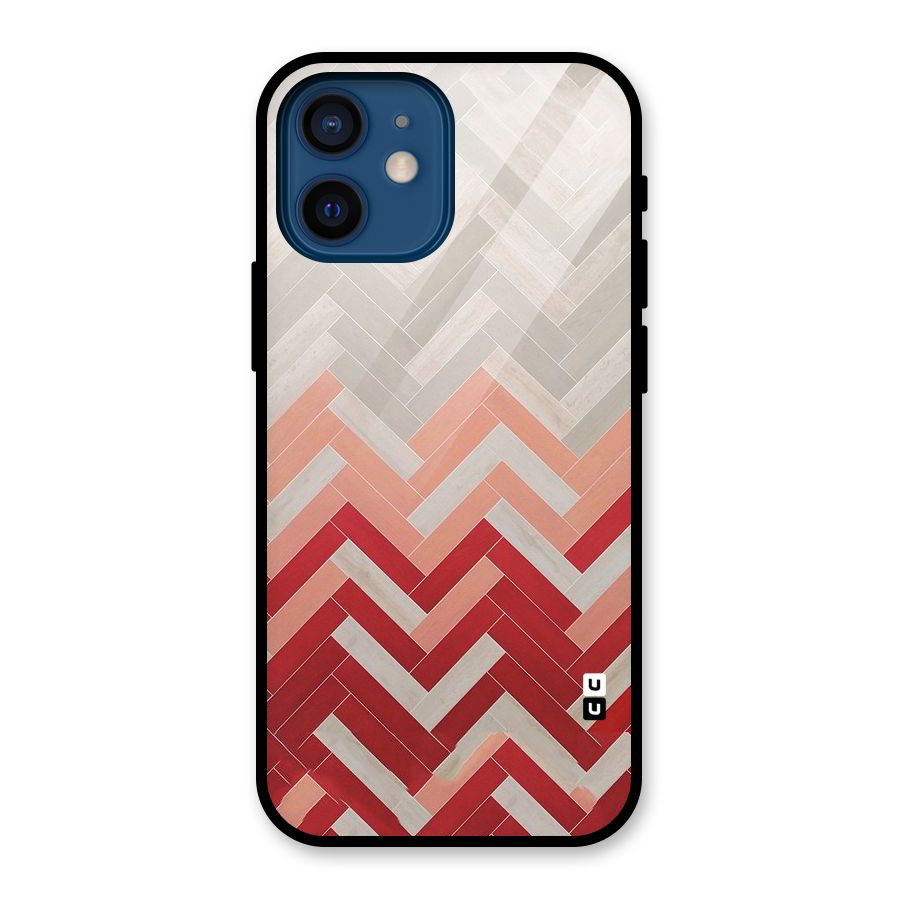 Reds and Greys Glass Back Case for iPhone 12 Mini